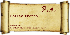 Paller Andrea névjegykártya